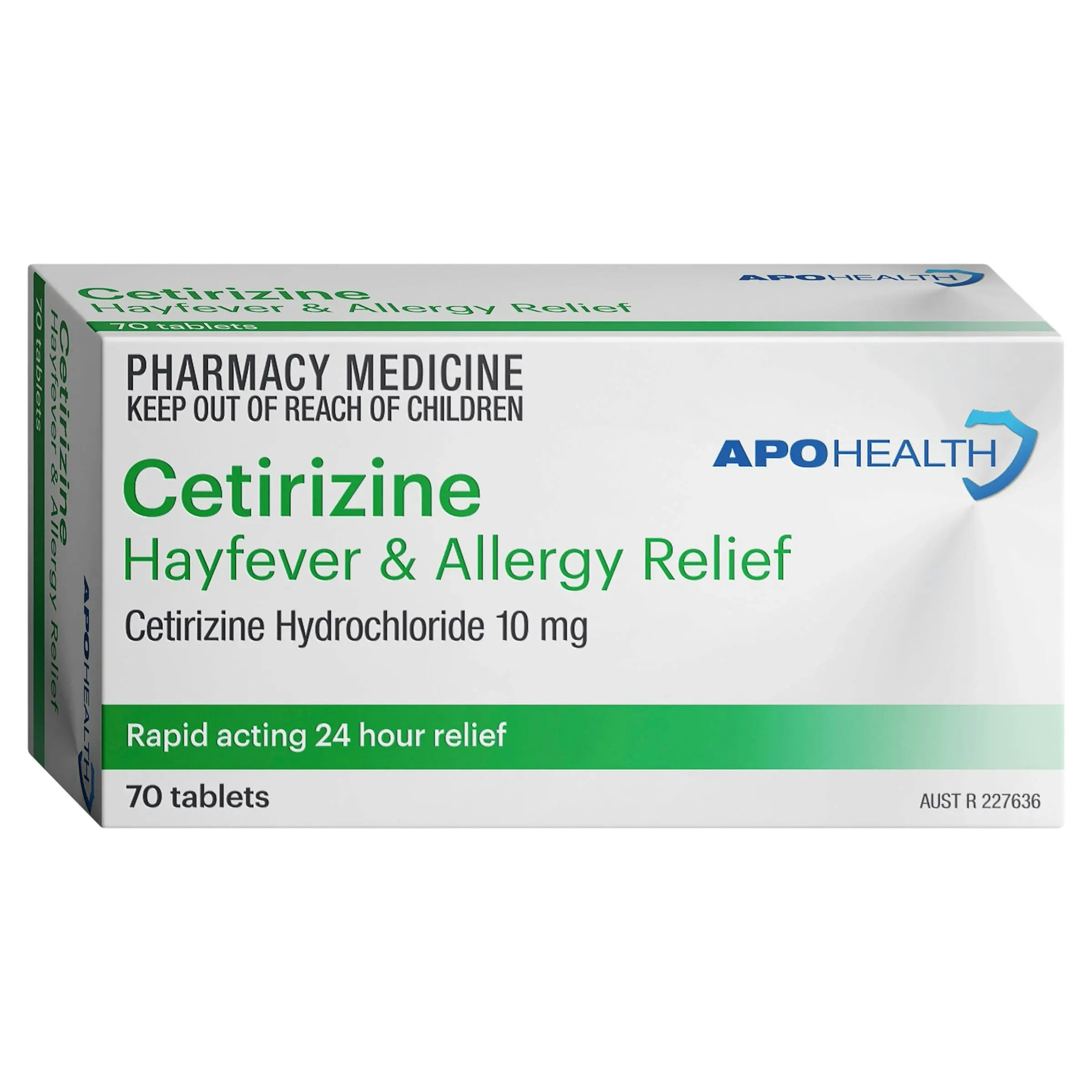 Apohealth Cetirizine Hayfever Allergy 10mg 70 Tablets