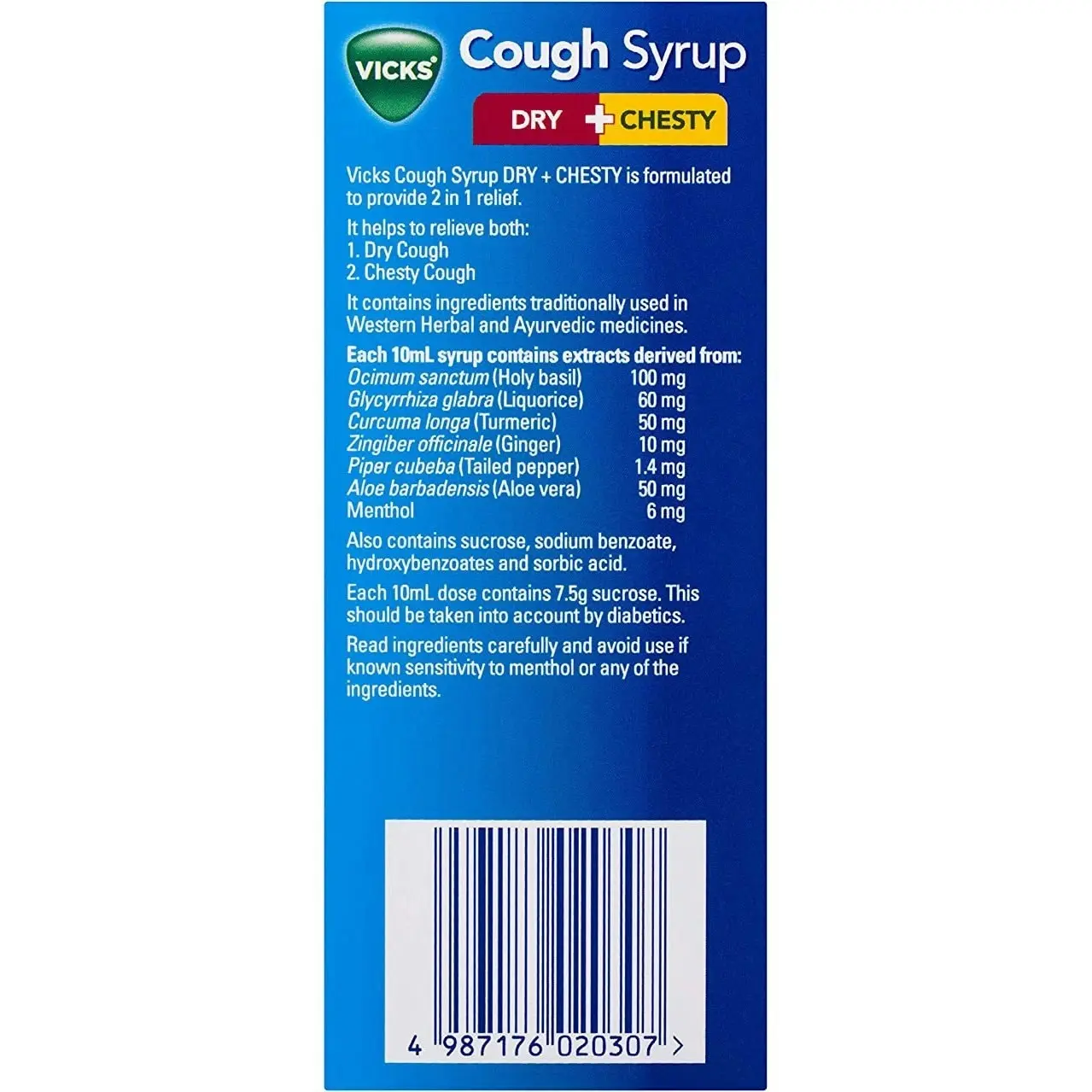 Vicks Cough Syrup Dry + Chesty 200ml