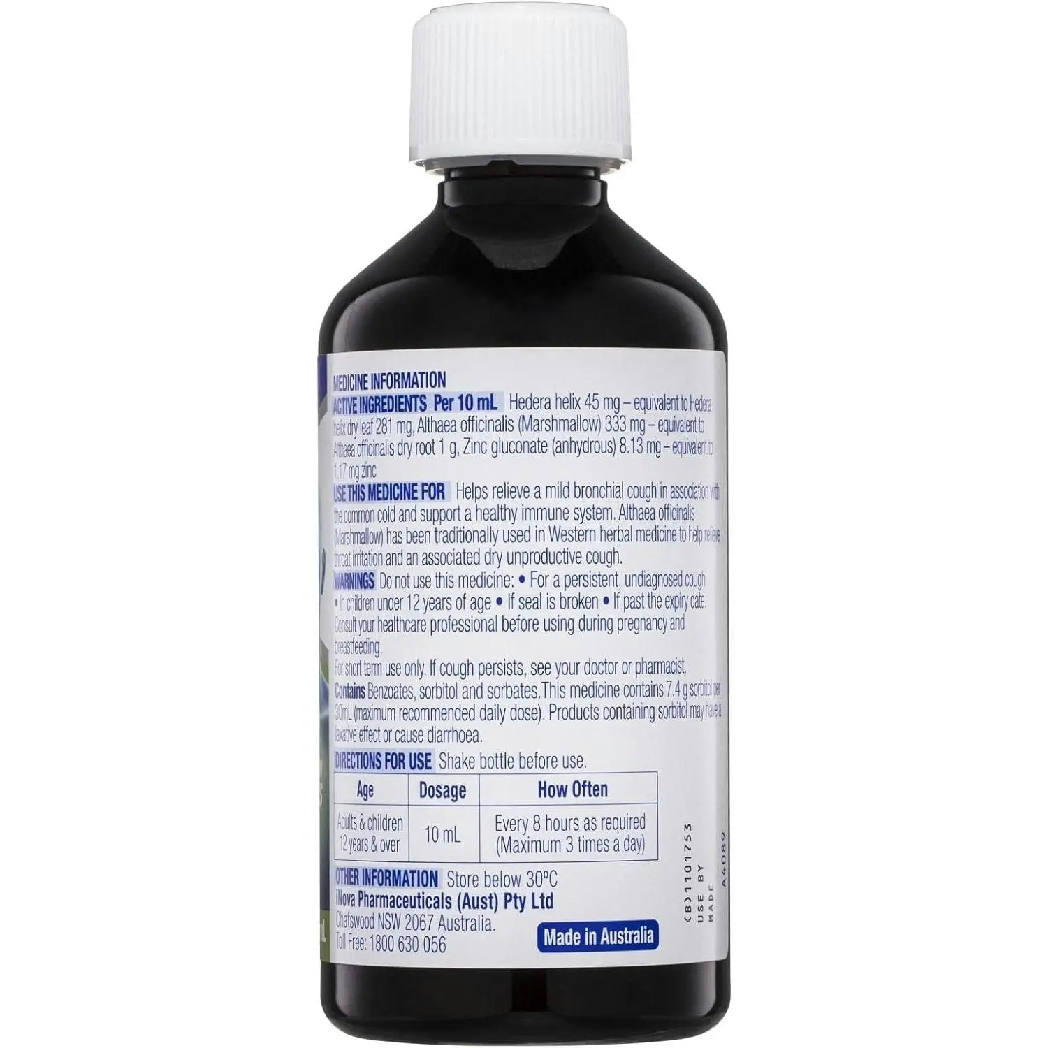 Durotuss Lingering Cough + Immune Support 350ml