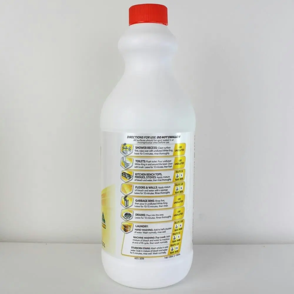 White King  Premium Liquid Bleach Lemon 1.25l