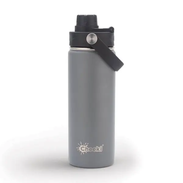 Cheeki Stainless Steel Bottle Adventure Insulated Slate 600ml