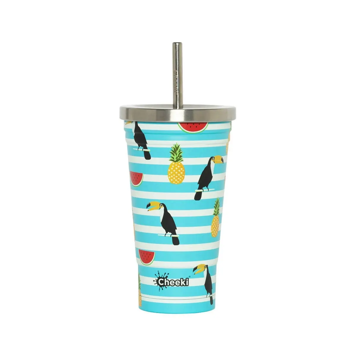 Cheeki Insulated Tumbler Toucan - With S/steel Straw 500ml