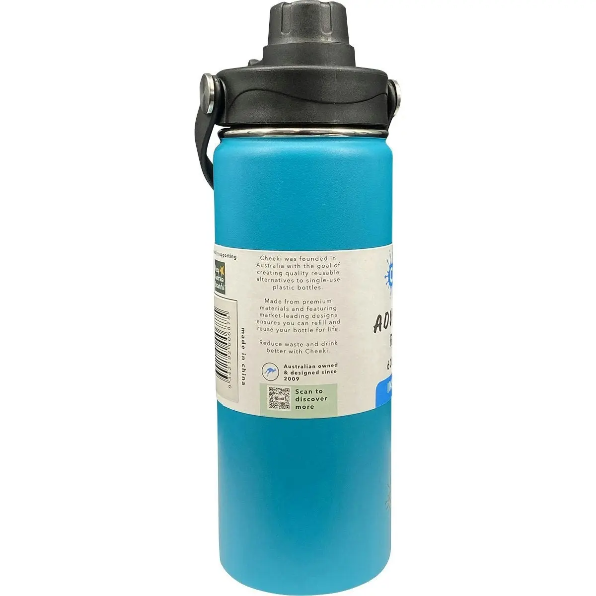 Cheeki Insulated Bottle Adventure Aqua (Small) 600ml