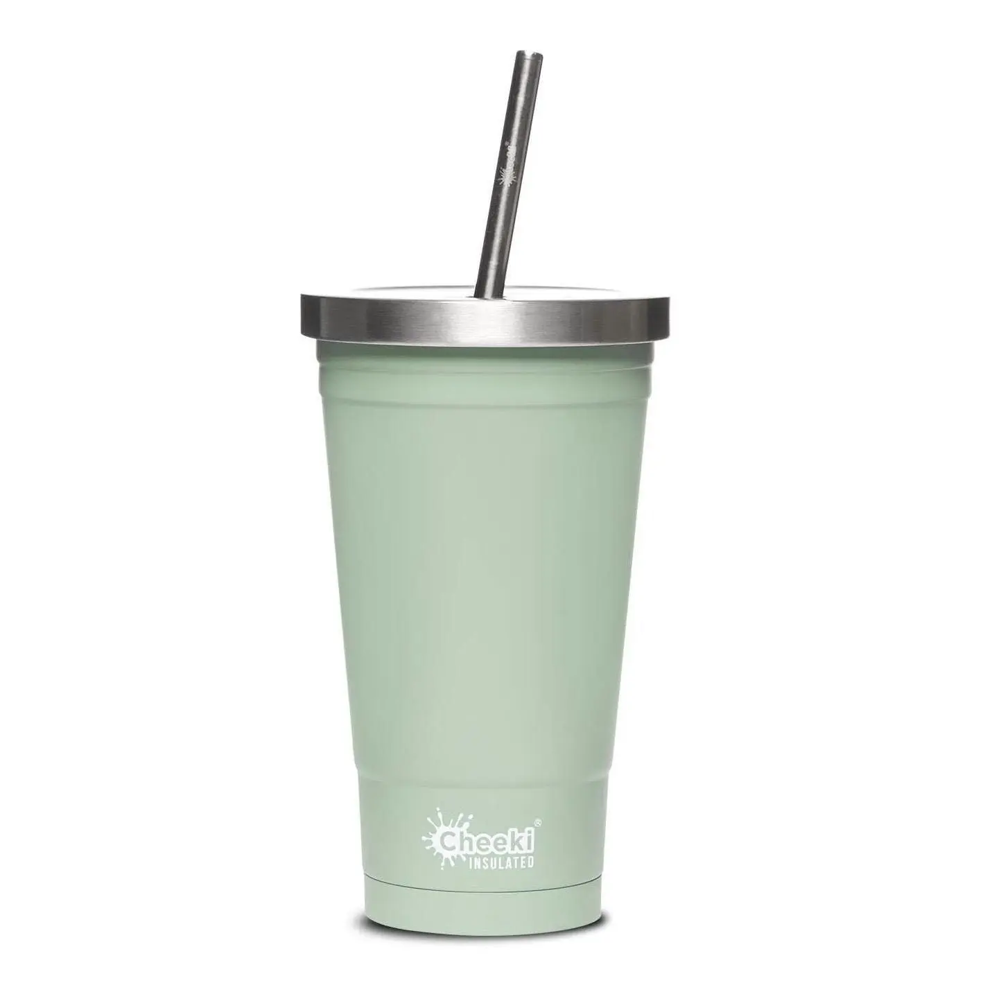 Cheeki Insulated Tumbler Pistachio - With S/steel Straw 500ml