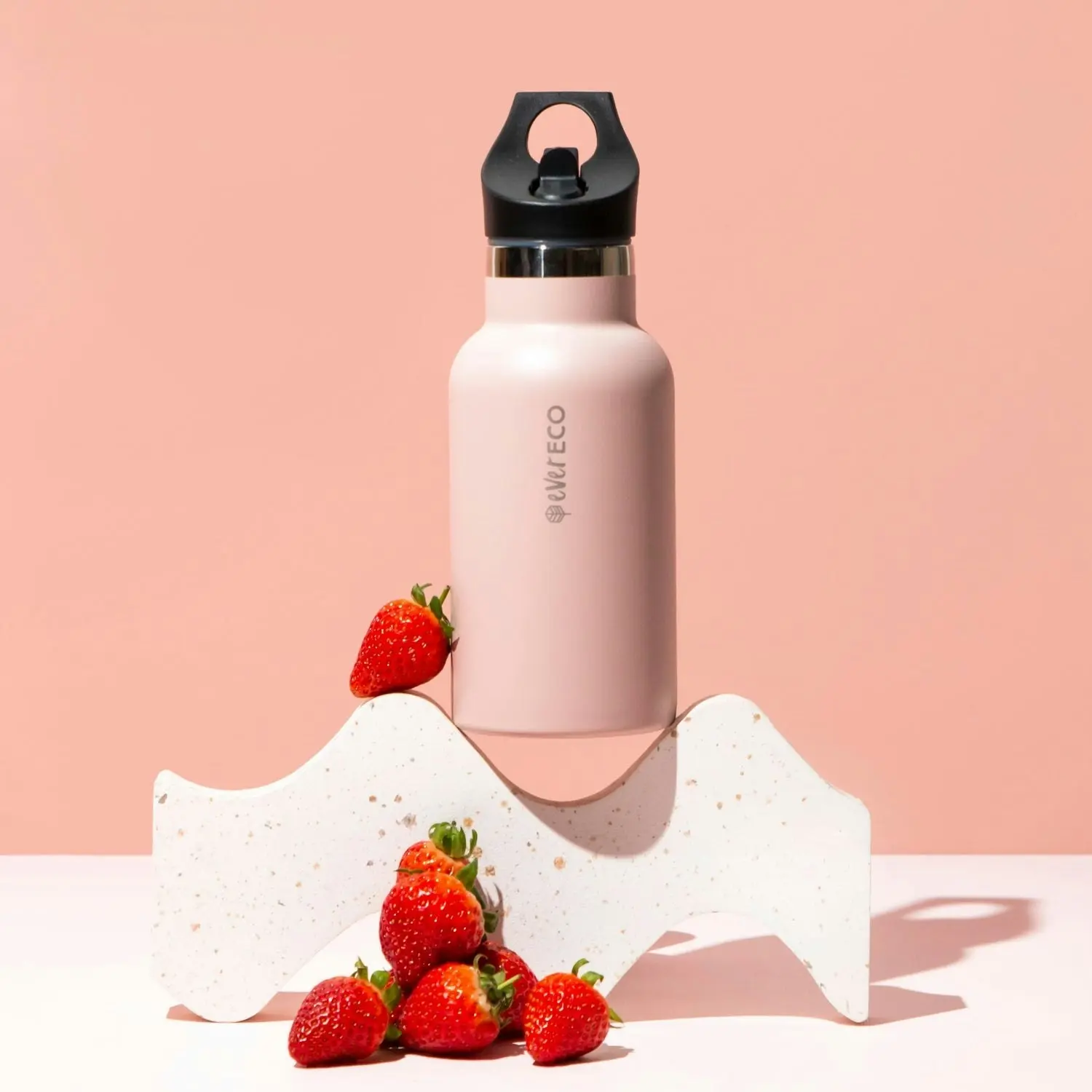 Ever Eco Insulated Stainless Steel Bottle Rose Sip Lid 350ml