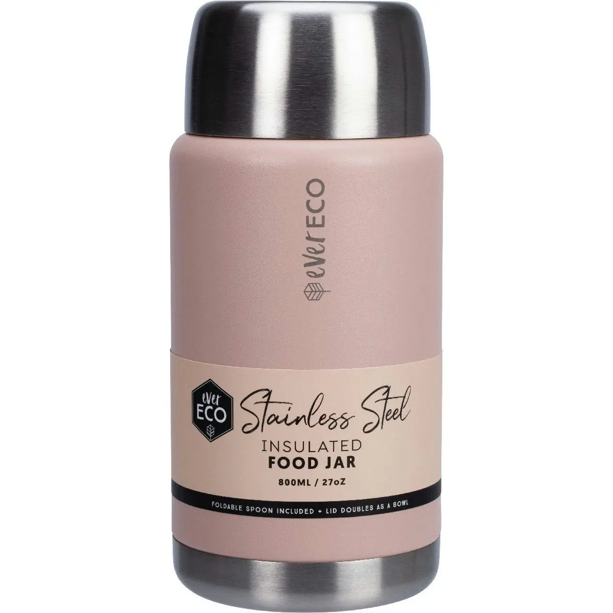 Ever Eco Insulated Stainless Steel Food Jar Rose 800ml