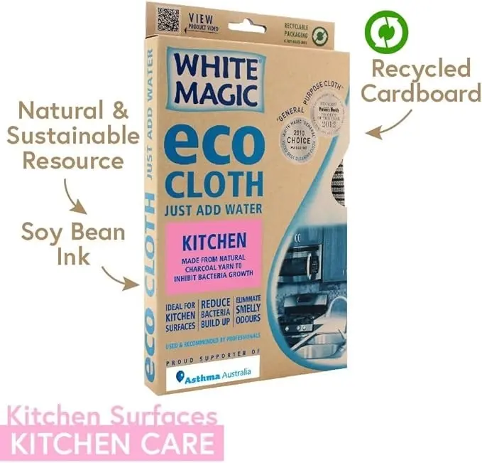 White Magic Eco Micro Fibre Cloth Kitchen 1Pk (Pack of 3)