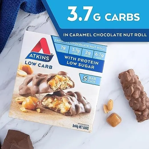 Atkins Caramel Chocolate Nut Roll 5 Pack