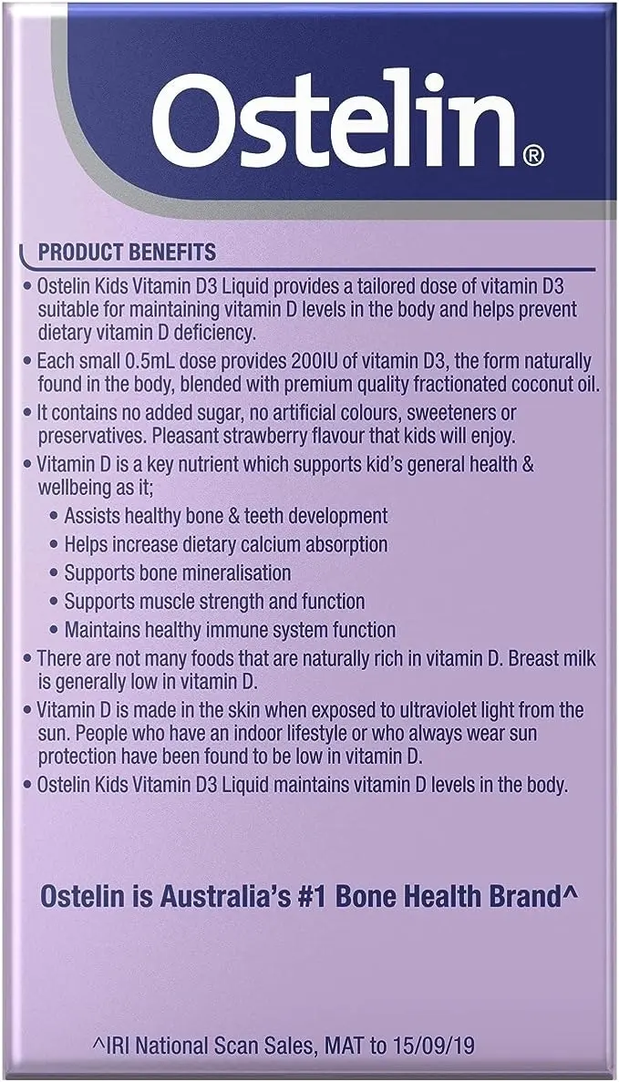 Ostelin Vitamin D (200IU) Kids Liquid 20ml