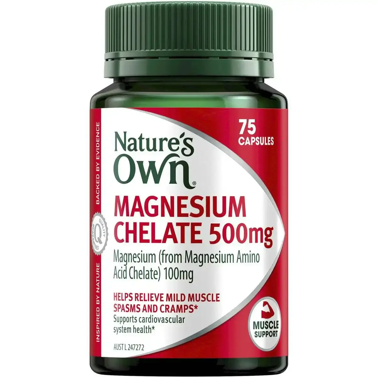 Nature's Own Magnesium Chelate 500mg 75 Capsules