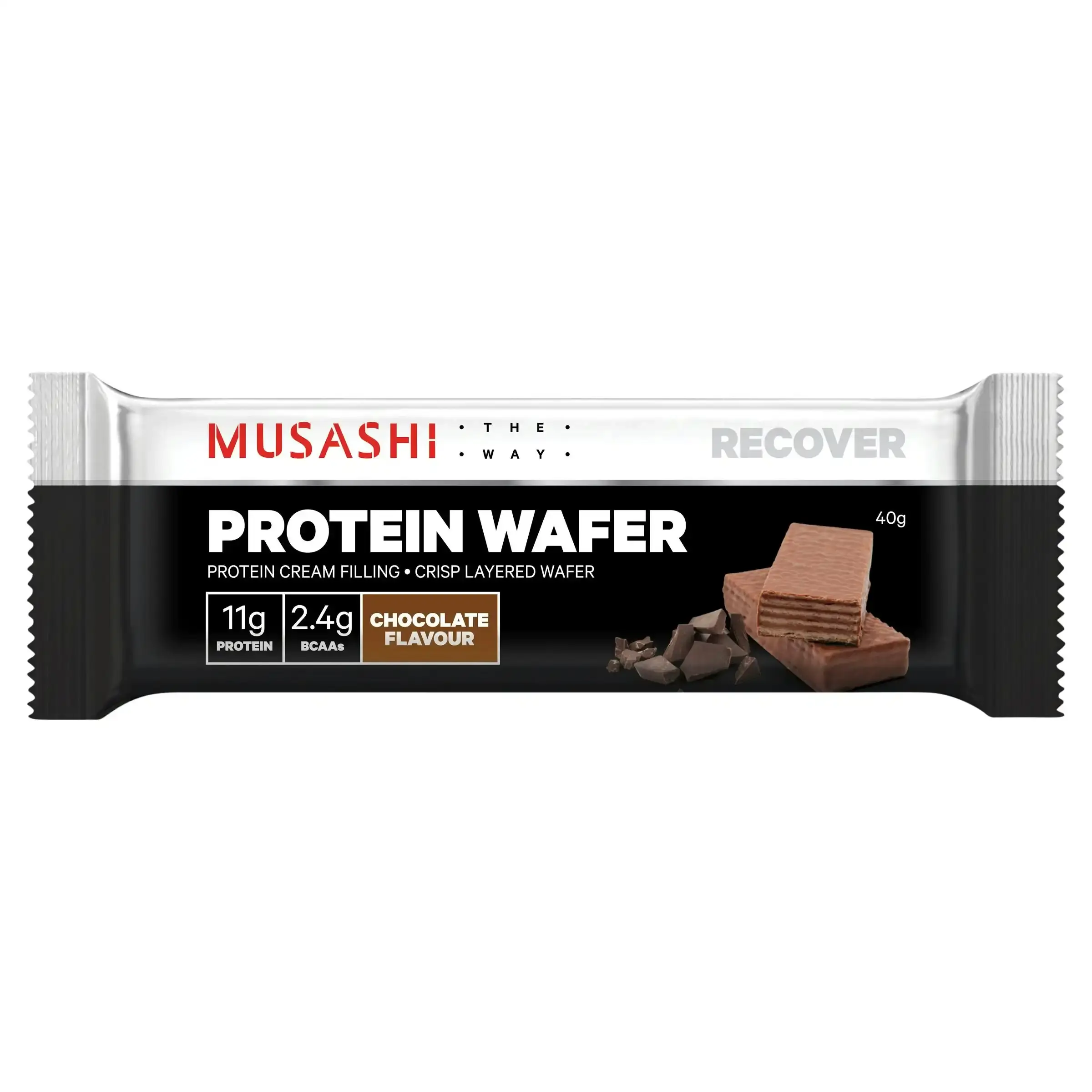 Musashi Protein Wafer Chocolate 40g 12PACK