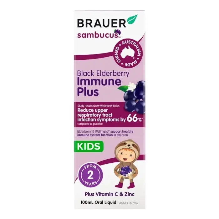 Brauer Sambucus Kids Black Elderberry Immune Plus 100ml