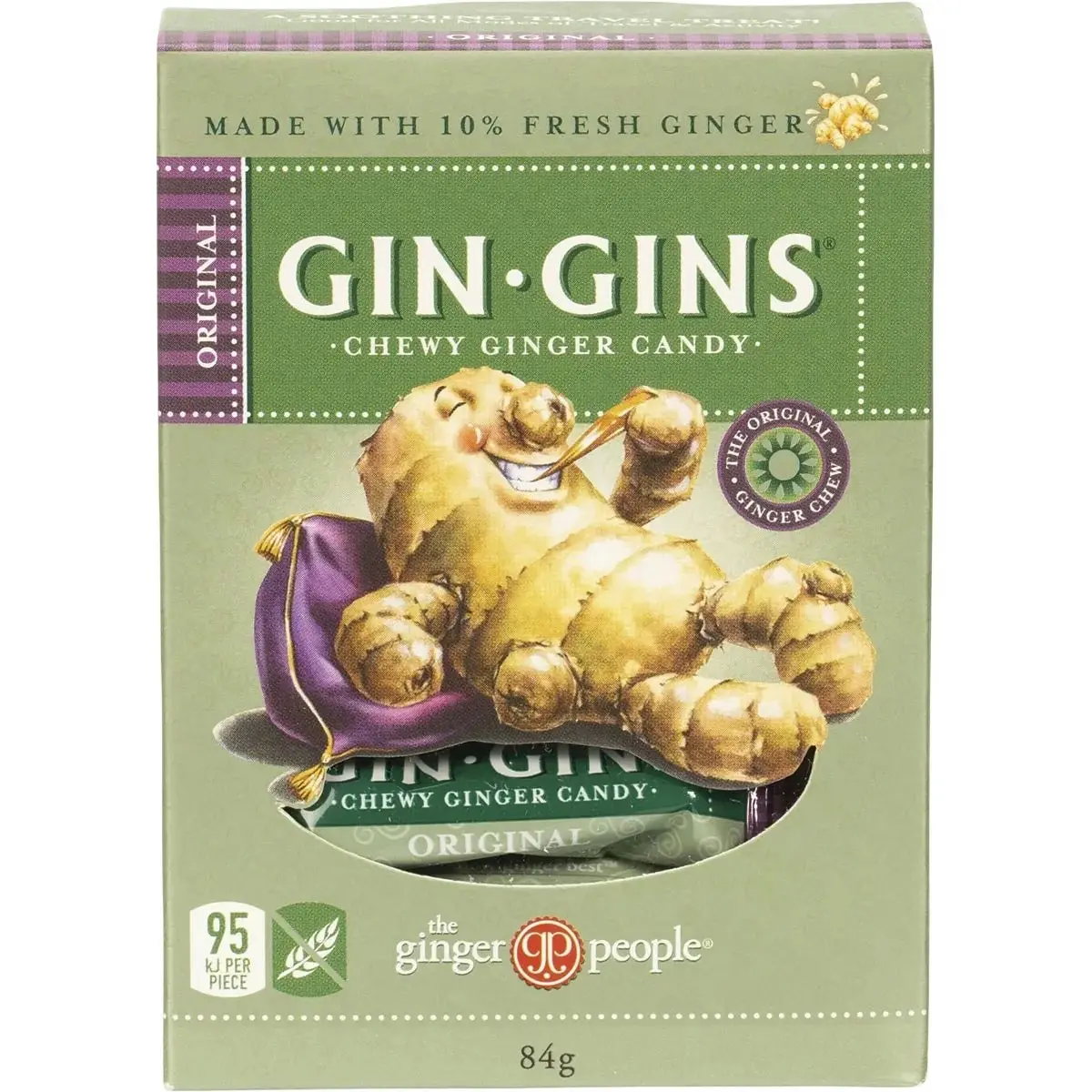 The Ginger People Gin Gins Ginger Candy Chewy - Original 84g