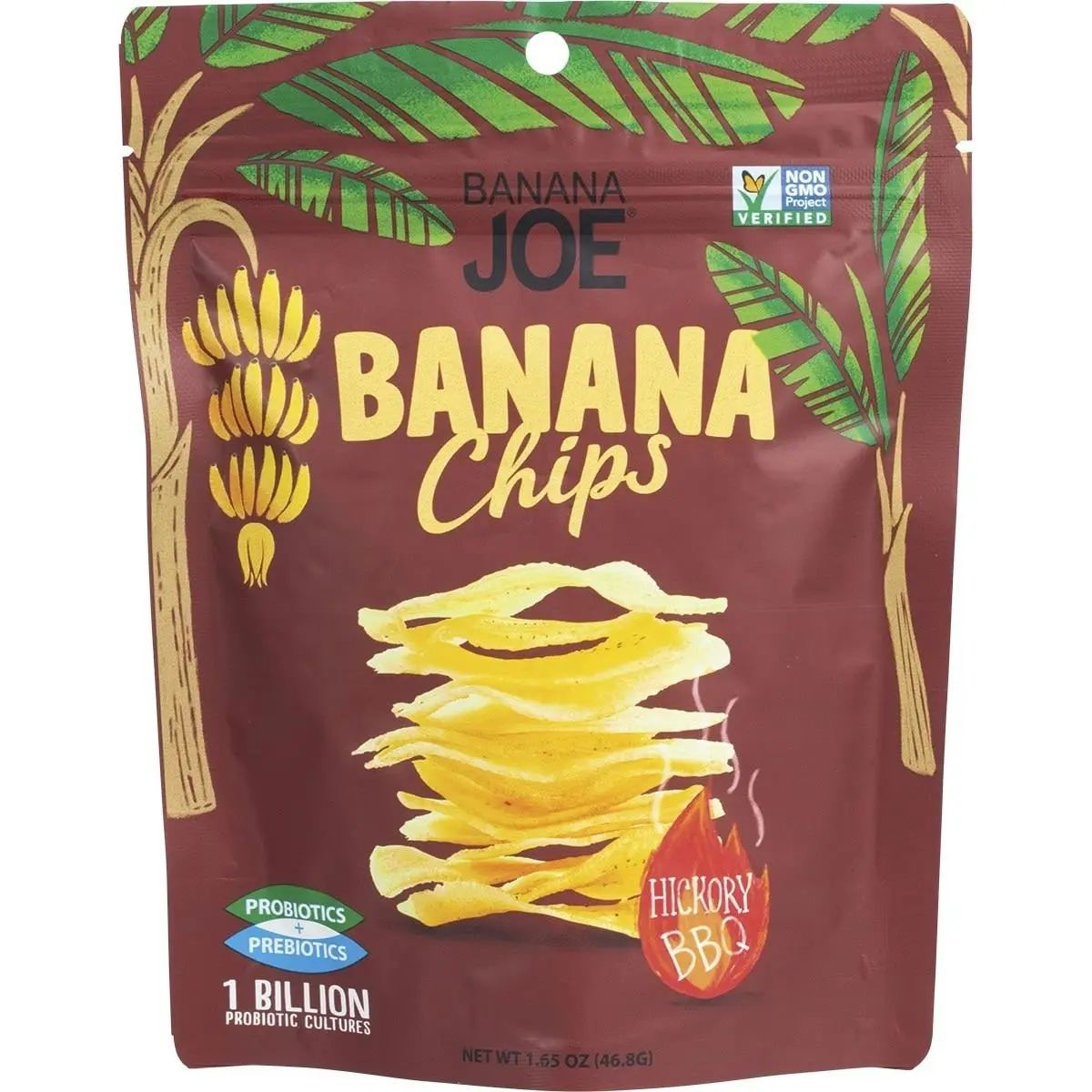 Banana Joe Banana Chips Hickory BBQ 46.8g 6 Pack