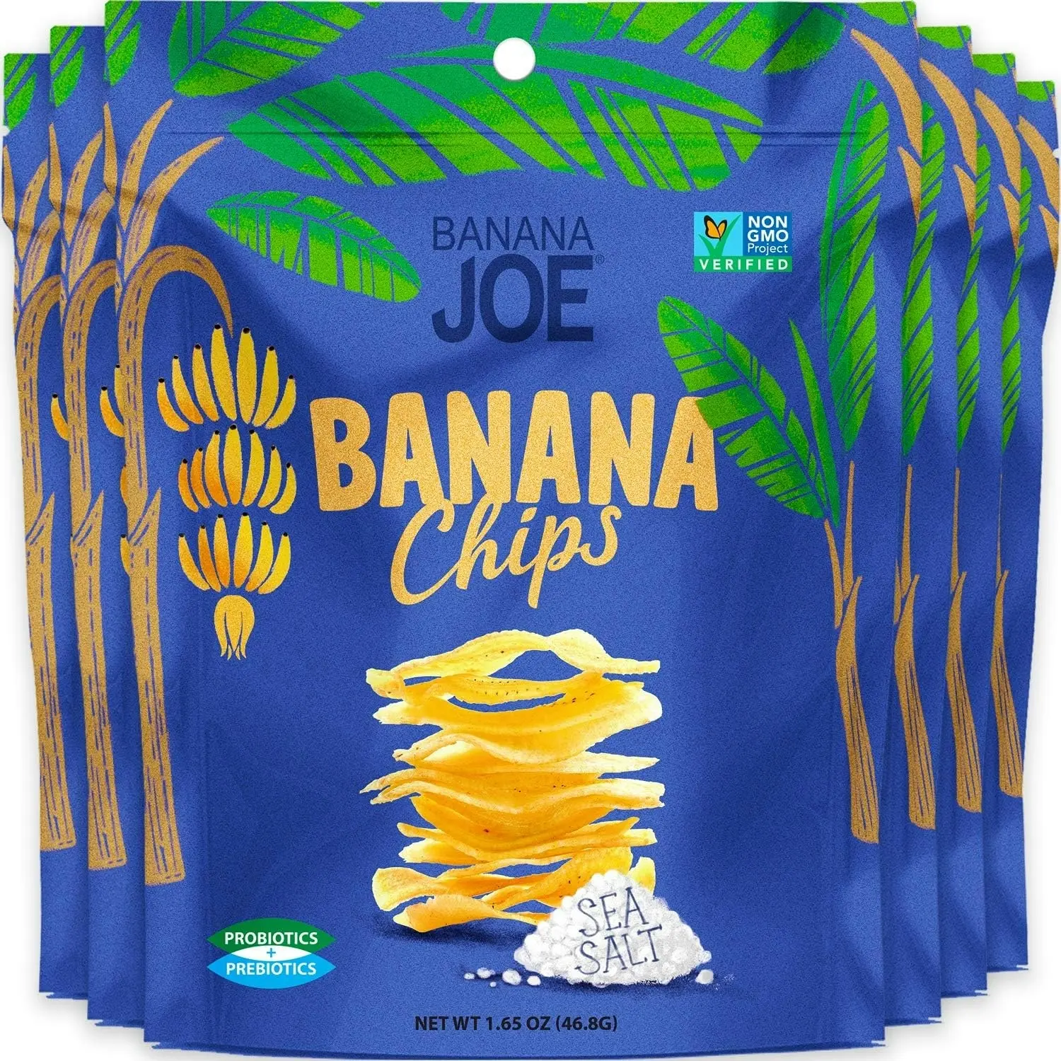 Banana Joe Banana Chips Sea Salt 46.8g 6 Pack