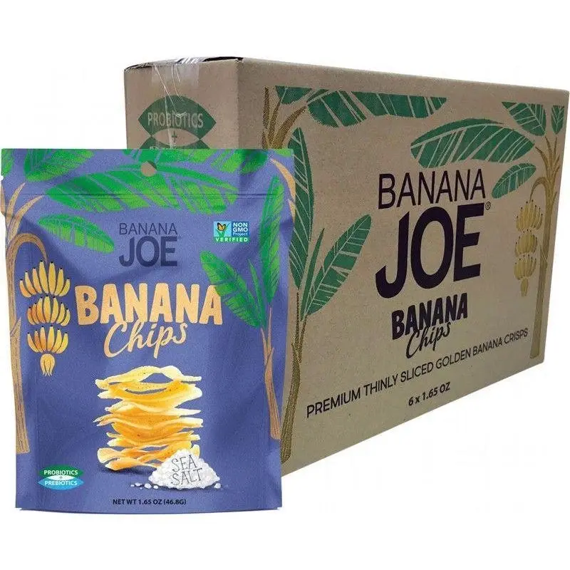 Banana Joe Banana Chips Sea Salt 46.8g 6 Pack