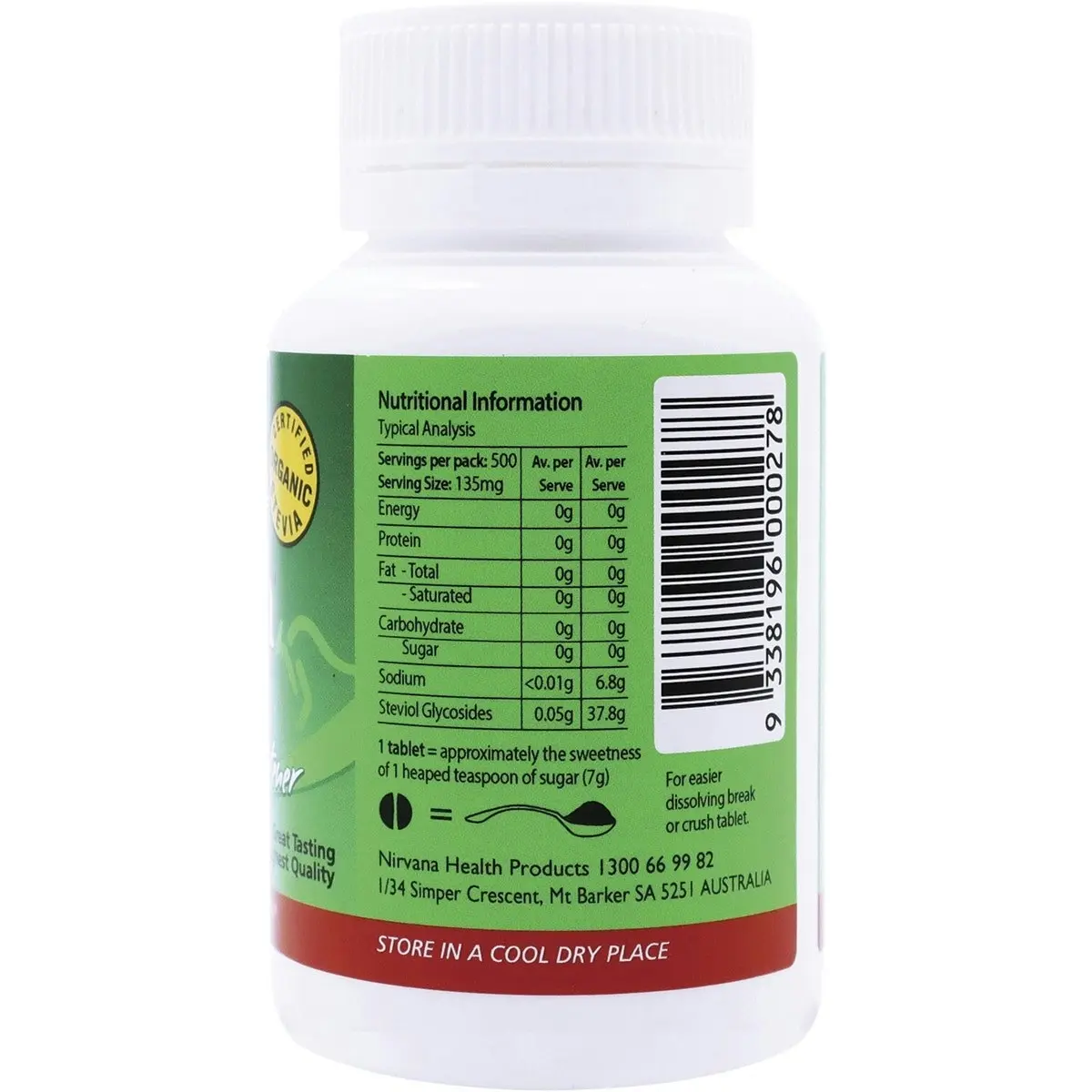 Nirvana Stevia Tablets 500