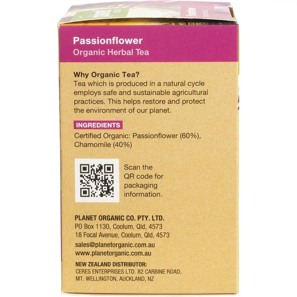 Planet Organic Herbal Tea Bags Passionflower 25