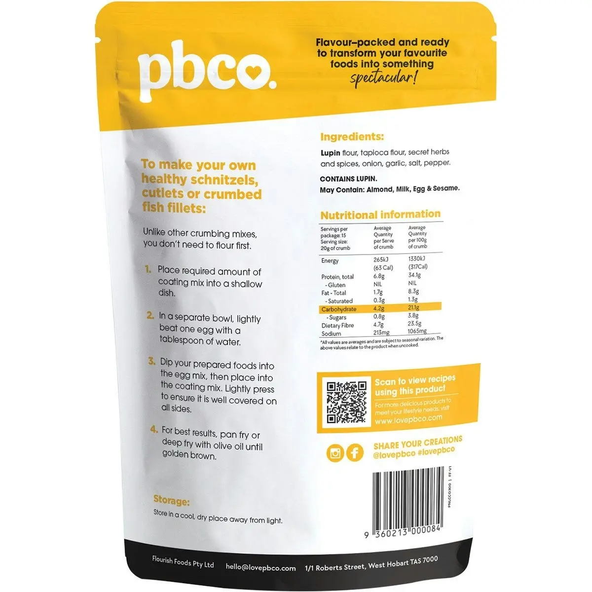 Pbco Low Carb Crumb Original 300g