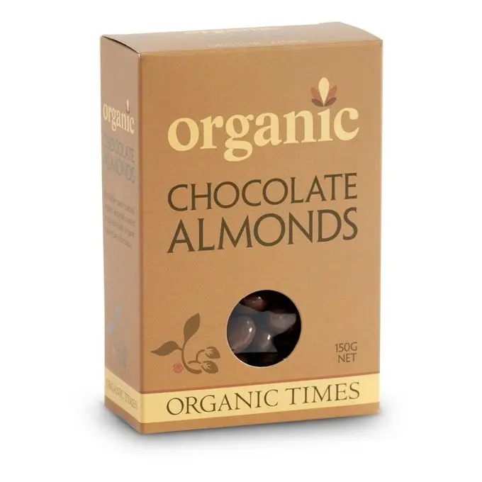 Organic Times Milk Chocolate Almonds 150g