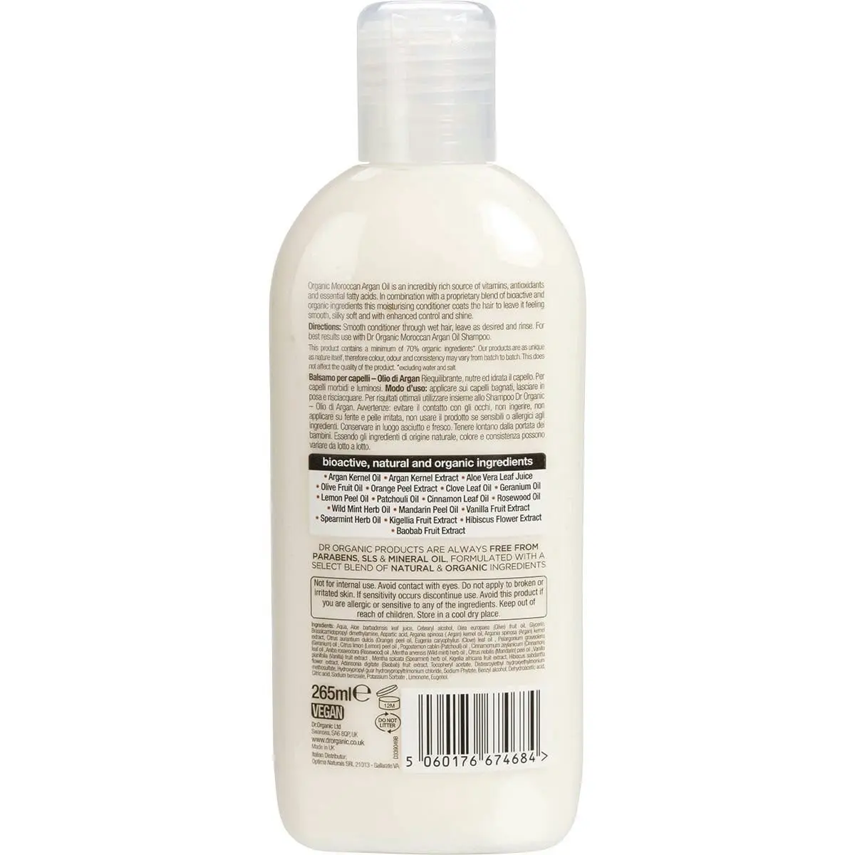 Dr Organic Conditioner Organic Moroccan Argan Oil 265ml