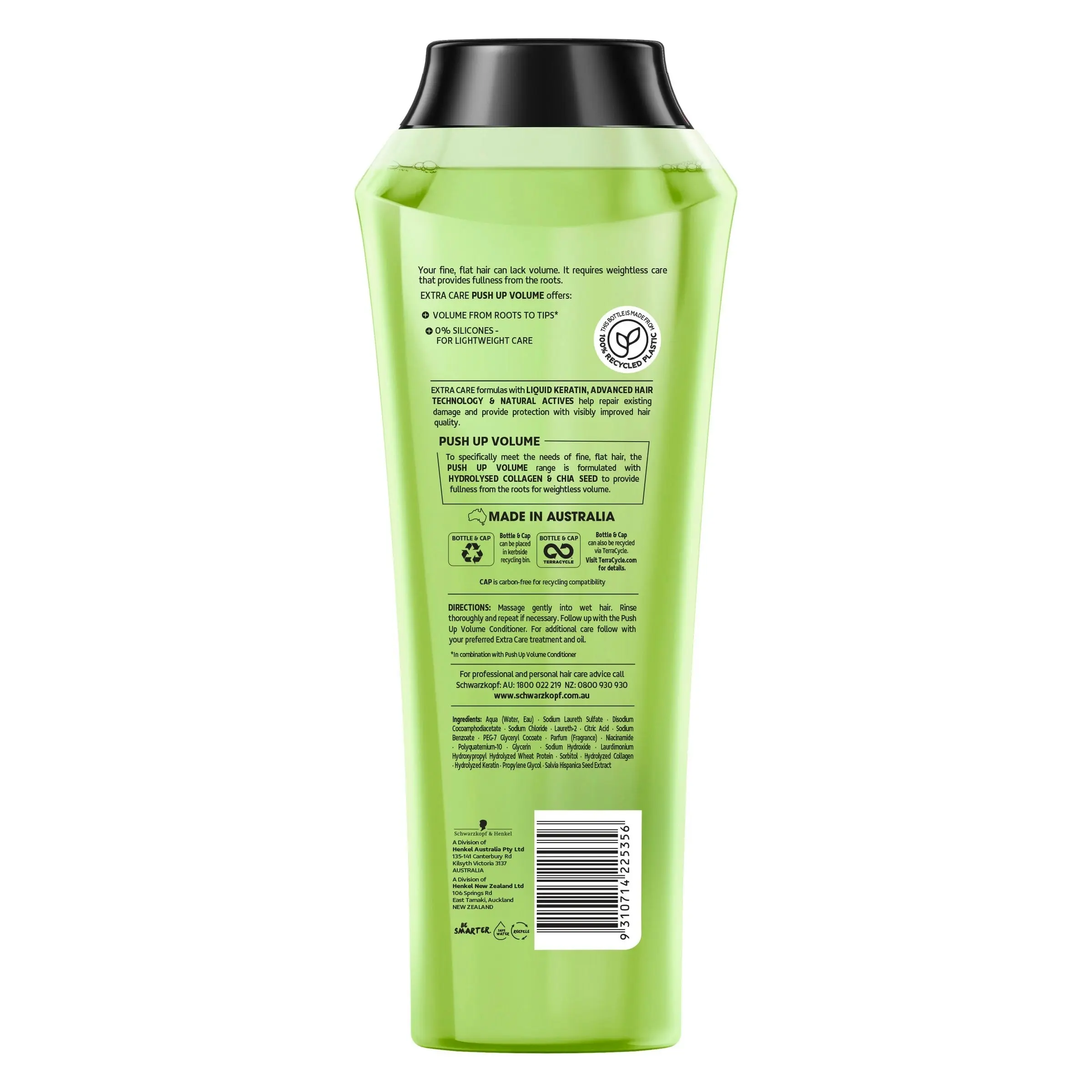 Schwarzkopf Extra Care Push-Up Volume Shampoo 400ml