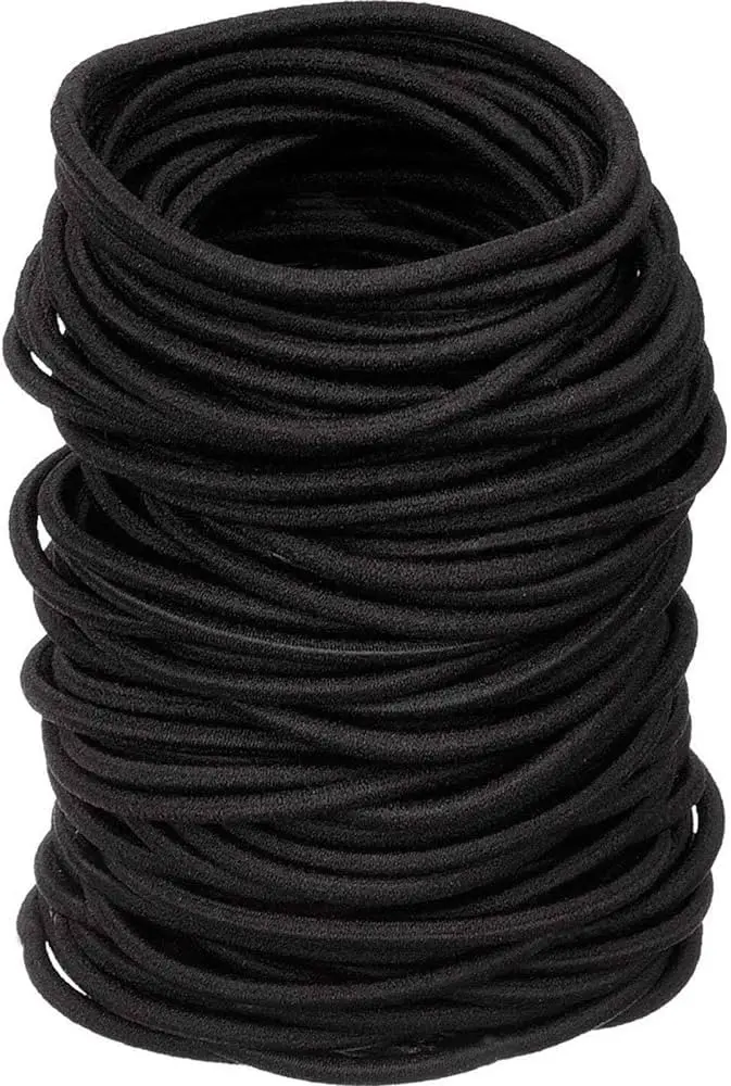 Pharmacy Health ELASTICS THIN BLACK 20PK