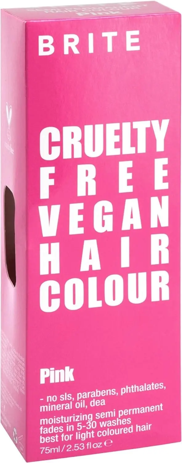 Brite Organix Semi Permanent Hair Colour Pink 75ml