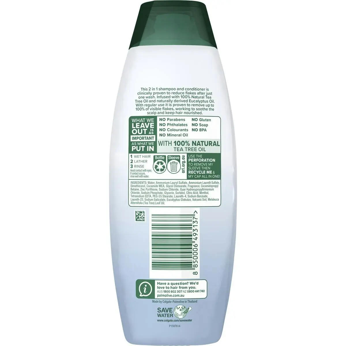 Palmolive Naturals Anti-dandruff 2in1 Shampoo & Hair Conditioner 350ml