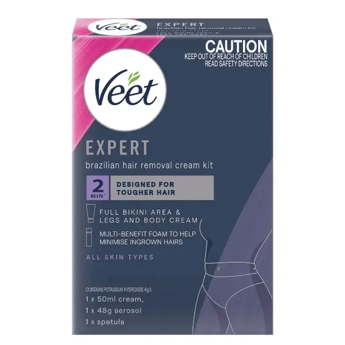 Veet Expert Brazilian Hair Removal Cream Kit