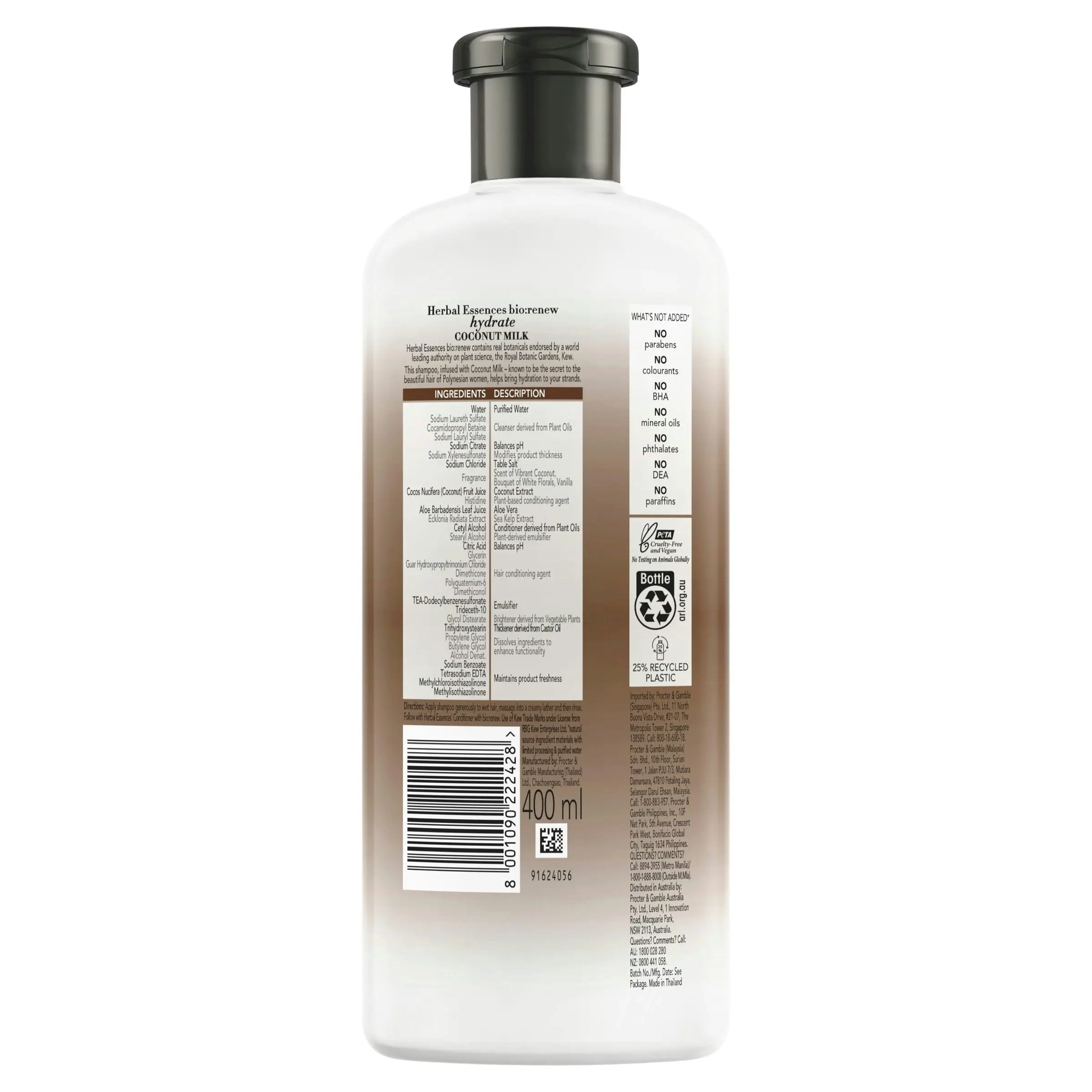 Herbal Essences Bio Renew Hydrate Coconut Milk Shampoo 400ml