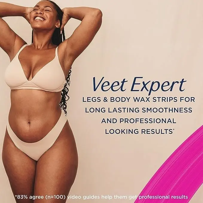 Veet Expert Hair Removal Strips Cold Wax Strips Legs & Body 40 pack