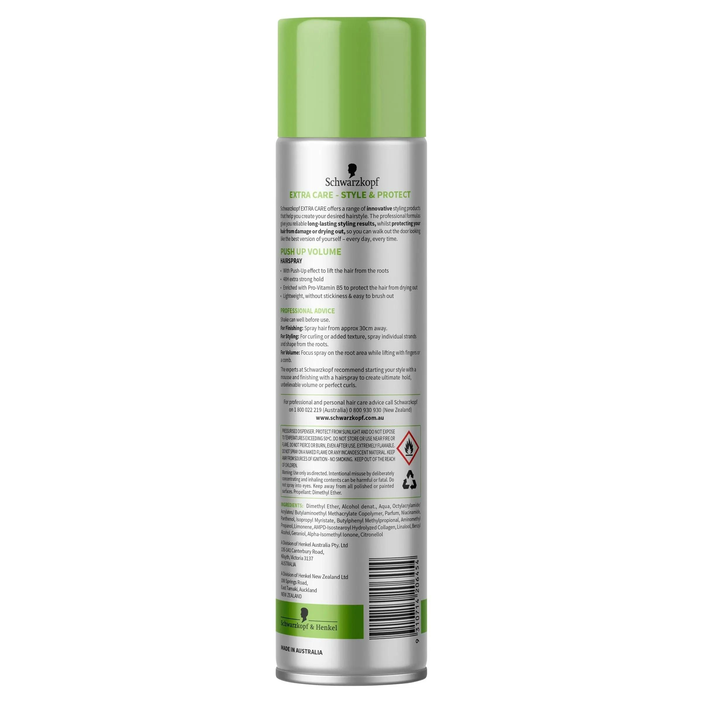 Schwarzkopf Extra Care Volume Power Hairspray 250g