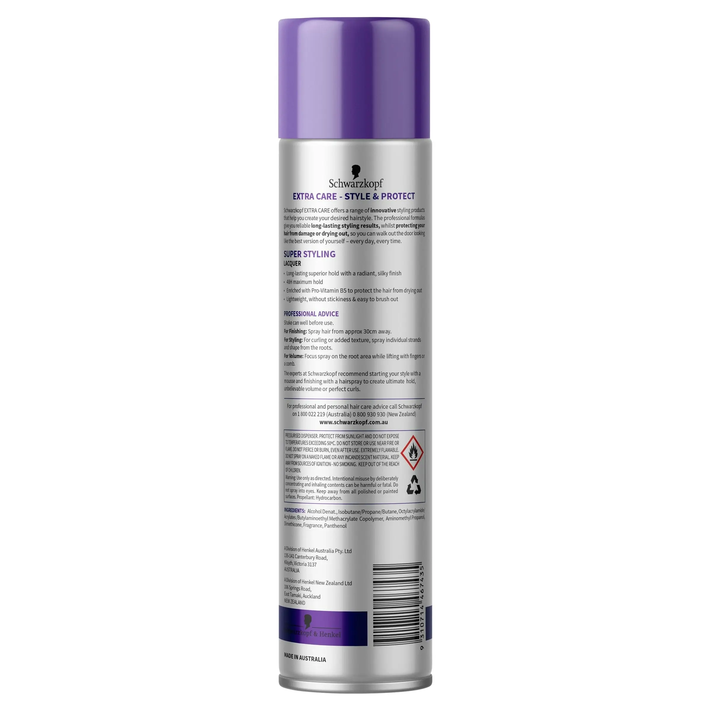 Schwarzkopf Extra Care Super Styling Lacquer Extreme Hold 250g