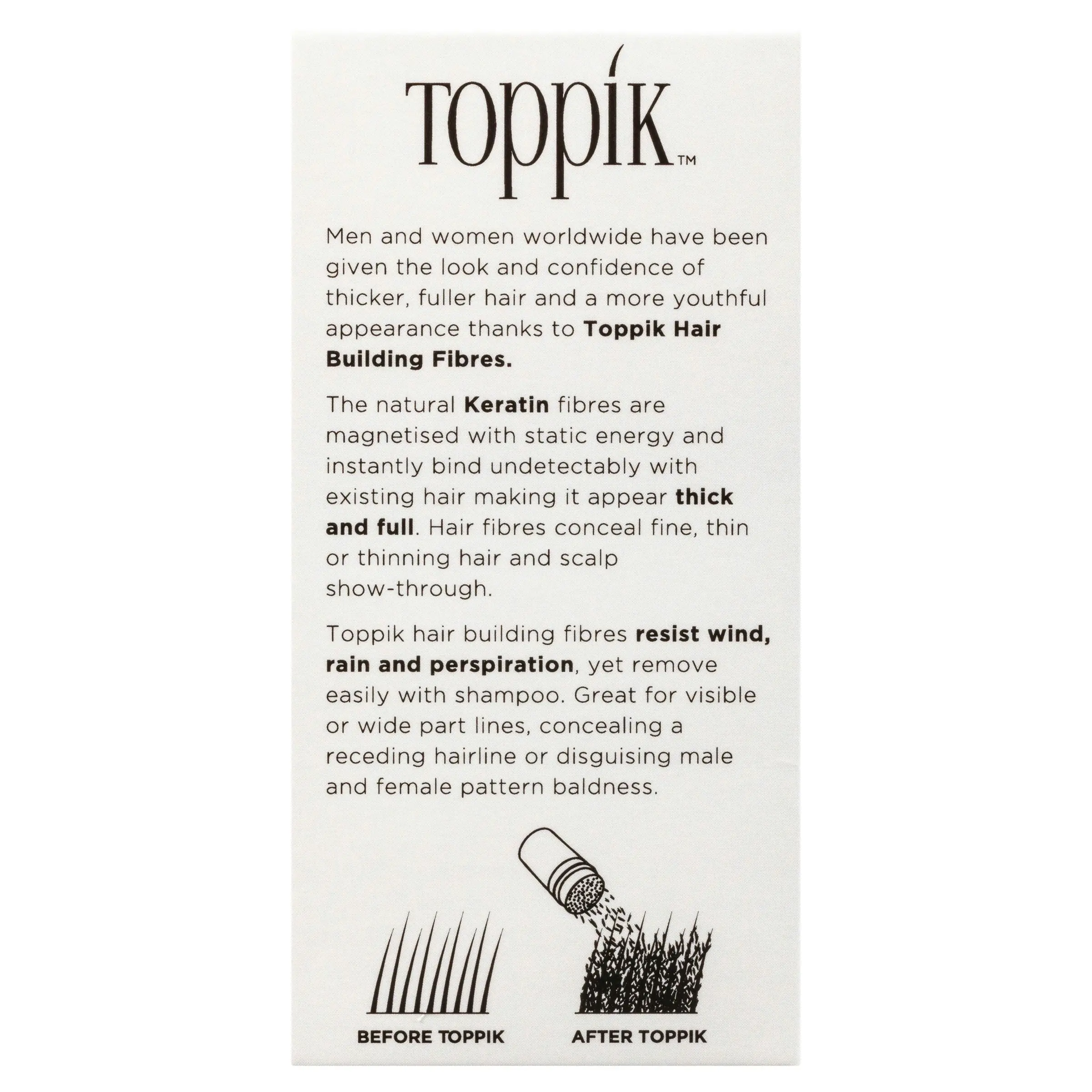 Toppik Hair Building Fibres Black 12g