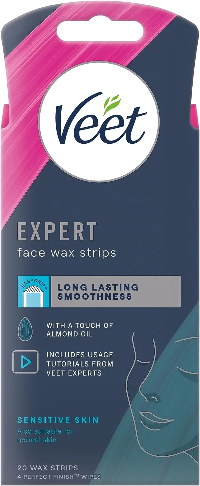 Veet Expert Face Wax Strips 20 Pack