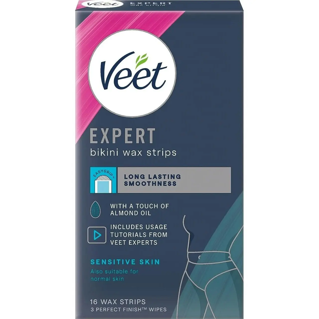 Veet Expert Cold Bikini & Armpits Wax Strips 16 Pack