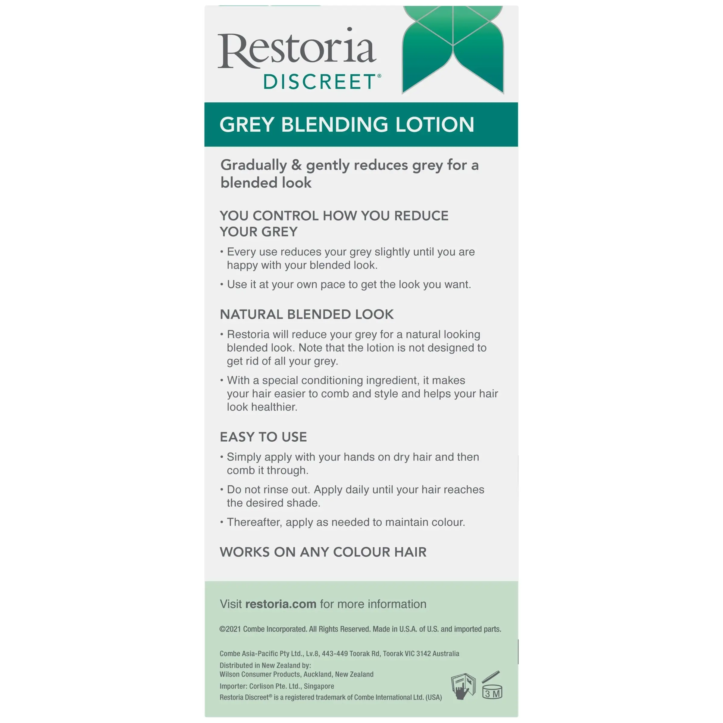 Restoria DISCREET GREY BLENDING LOTION 236Ml