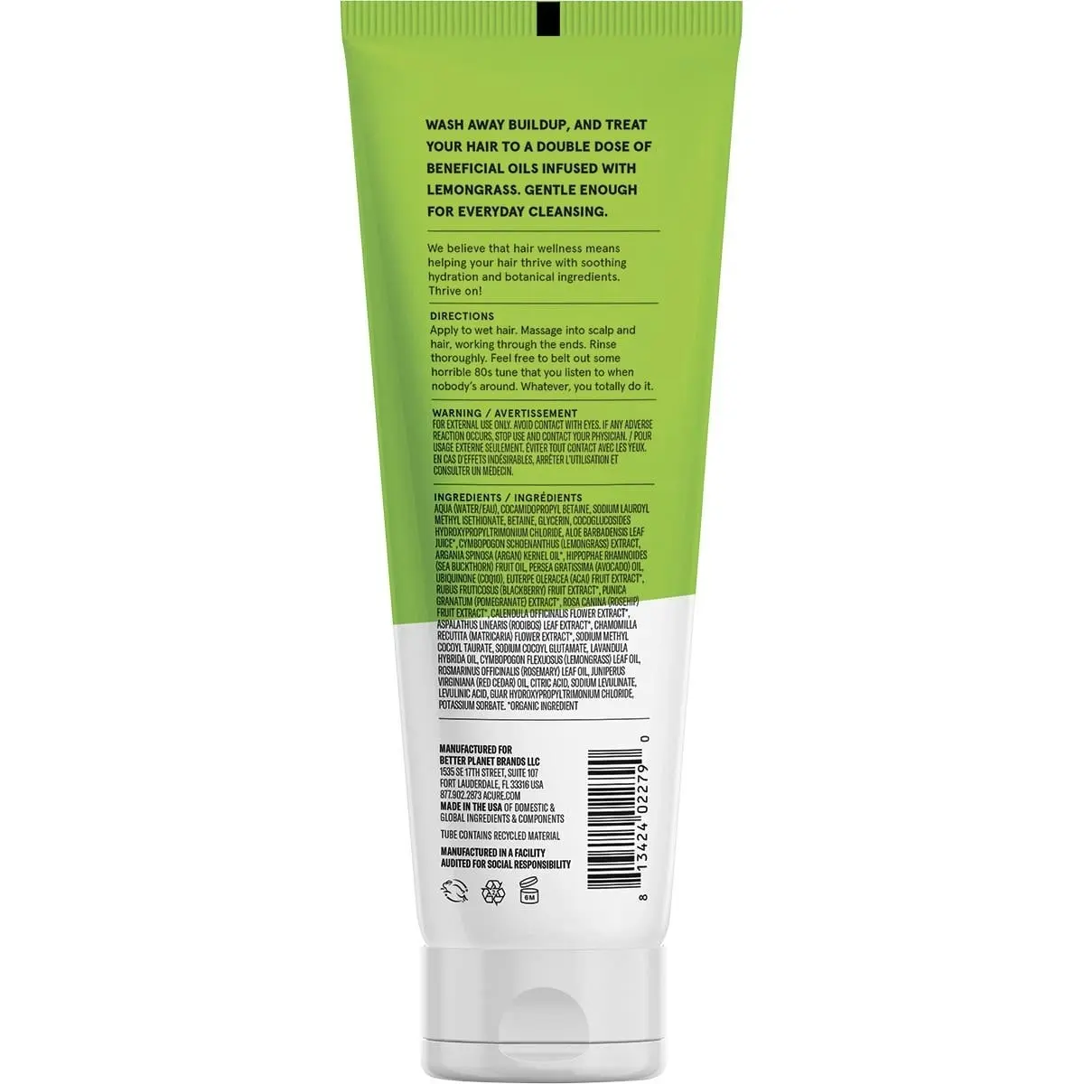 Acure Curiously Clarifying Shampoo - Lemongrass 236.5ml