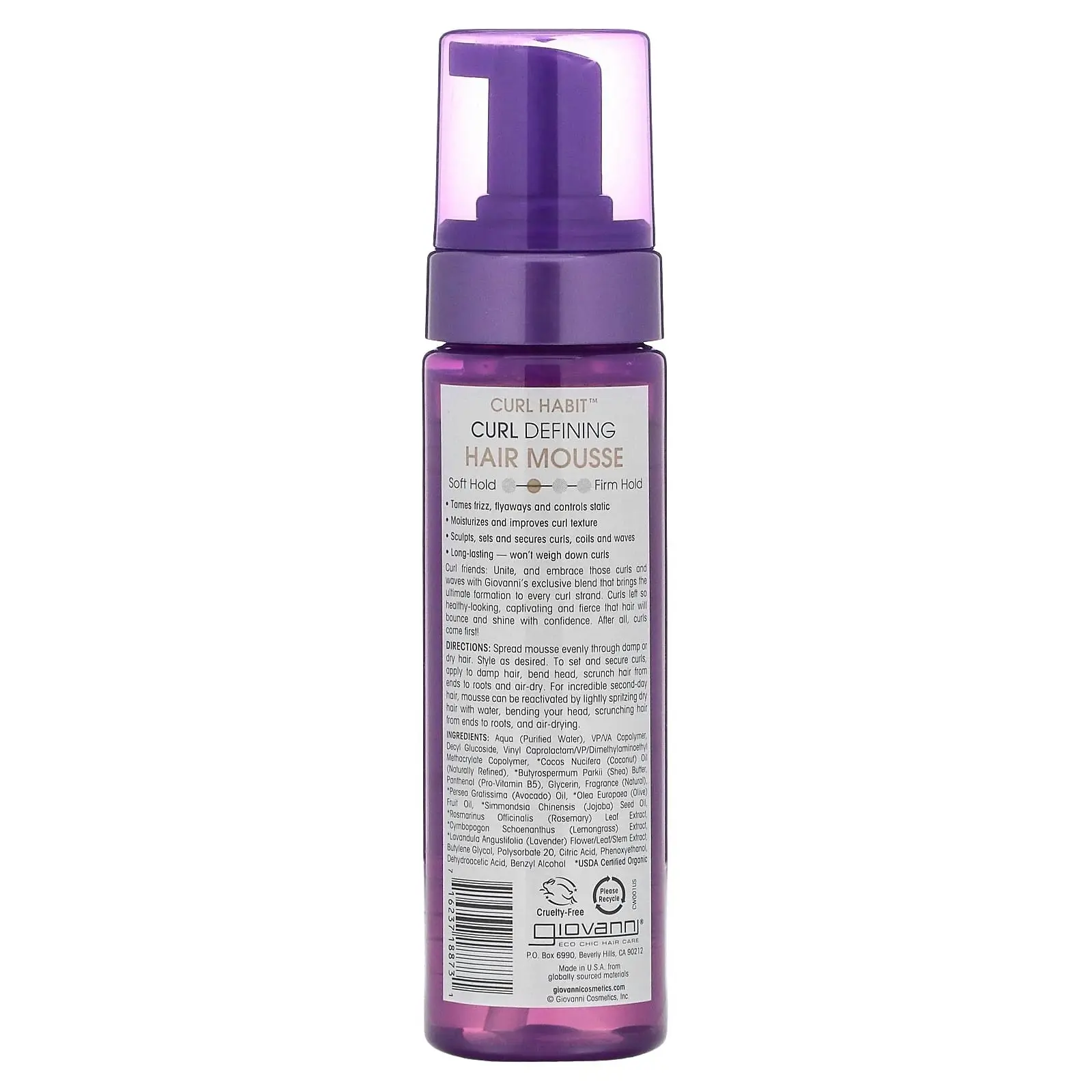 Giovanni Hair Mousse Curl Habit Curl Defining 207ml