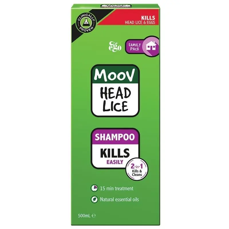 Ego Moov Head Lice Shampoo 500ml - Lice/Nits