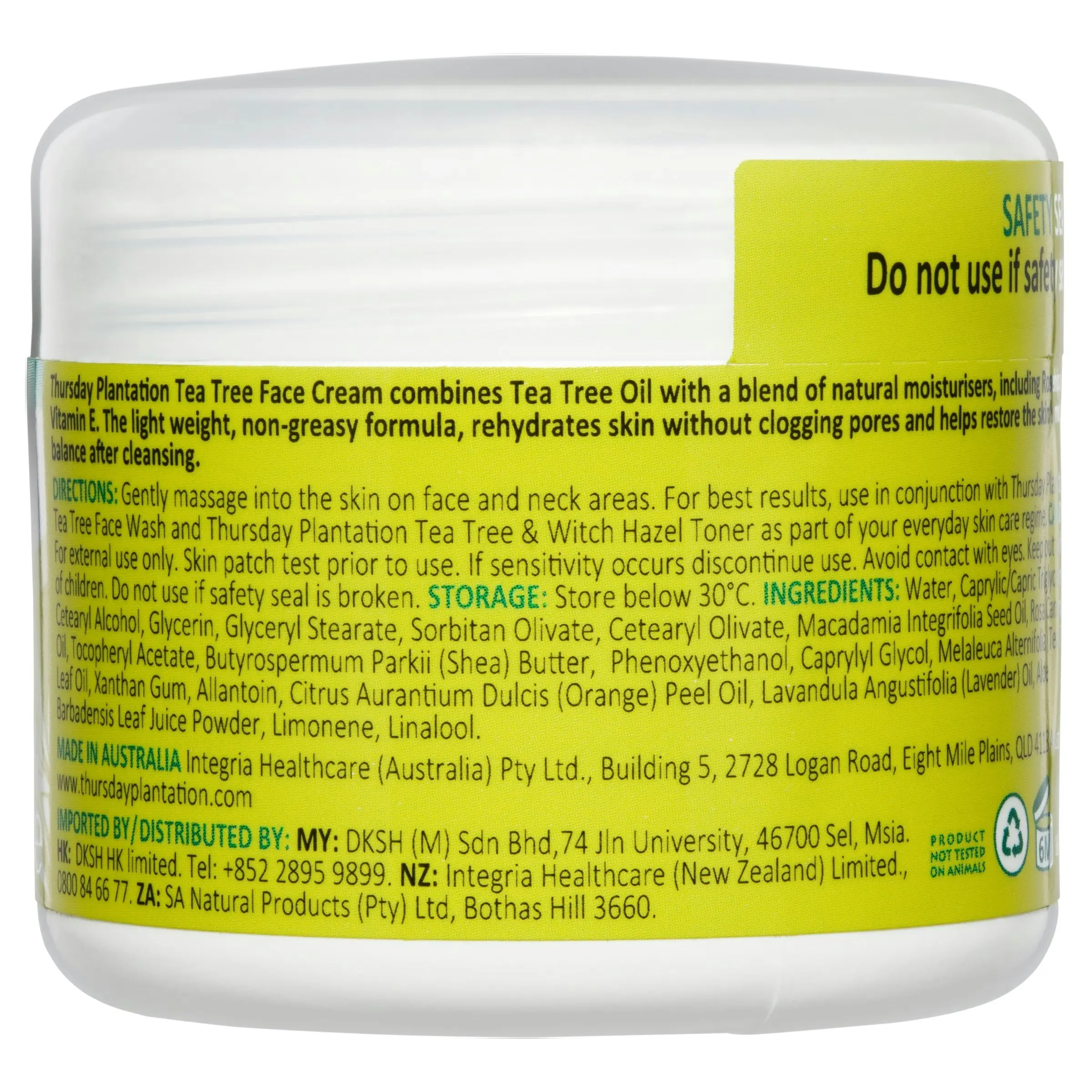 Thursday Plantation Tea Tree Face Cream 65g