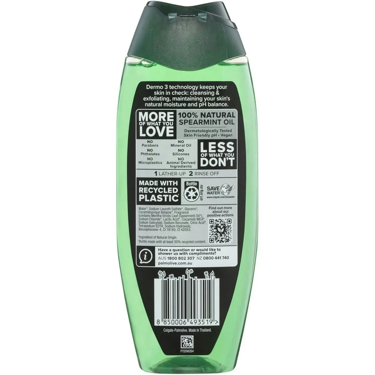 Palmolive Men Deep Clean Body Wash with Spearmint Oil 500mL