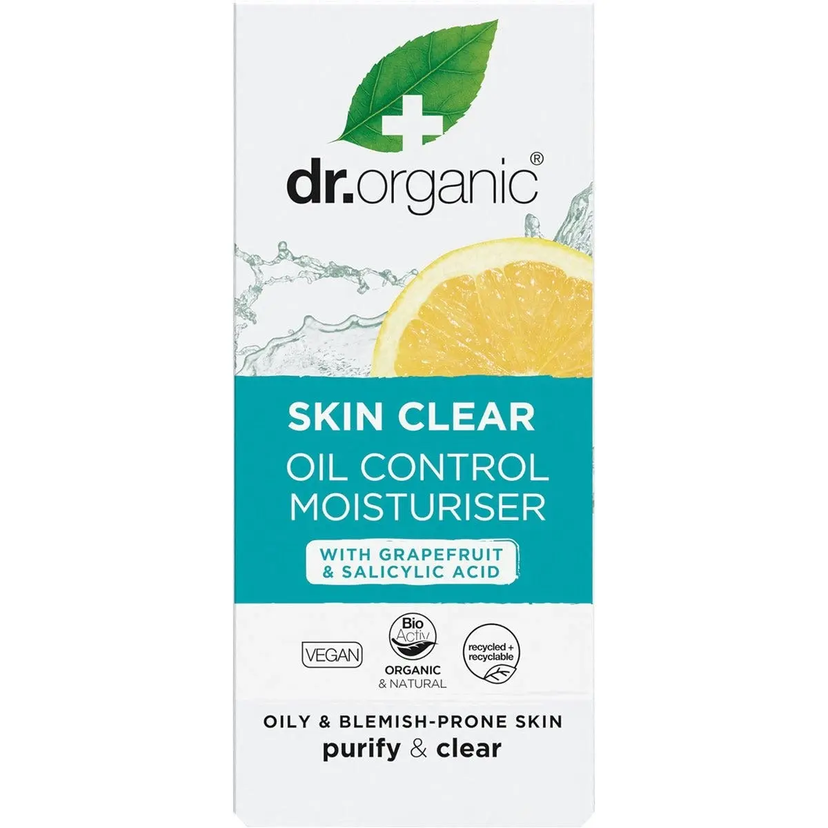 Dr Organic Oil Control Moisturiser Skin Clear - Organic Tea Tree 50ml