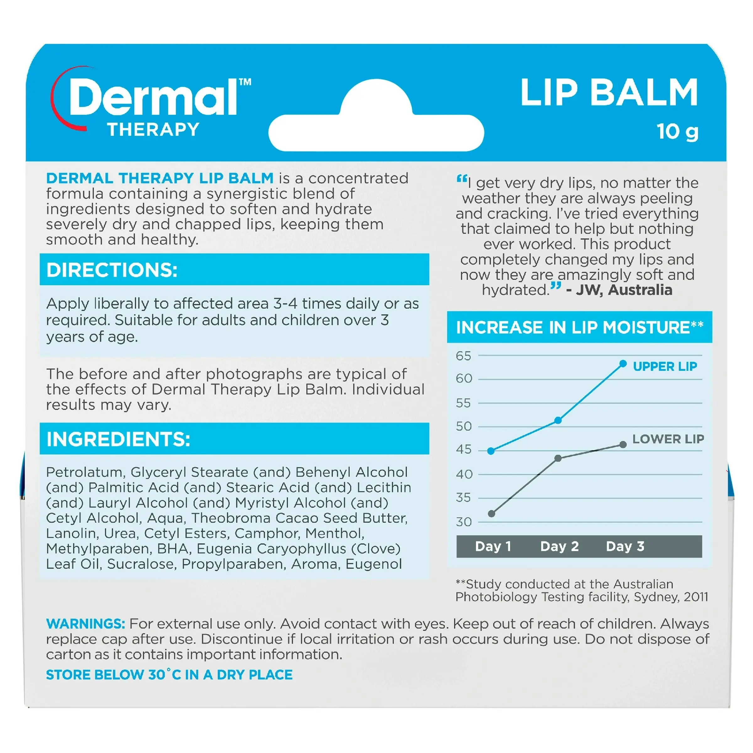 Dermal Therapy Lip Balm 10g