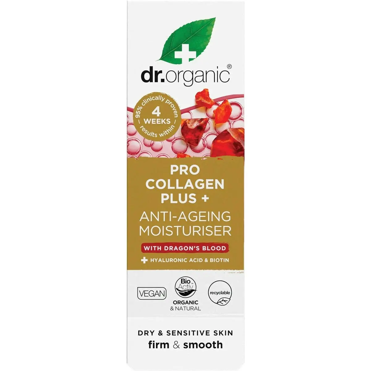 Dr Organic Pro Collagen Plus+ Anti Aging Moisturiser With Dragons Blood 50ml