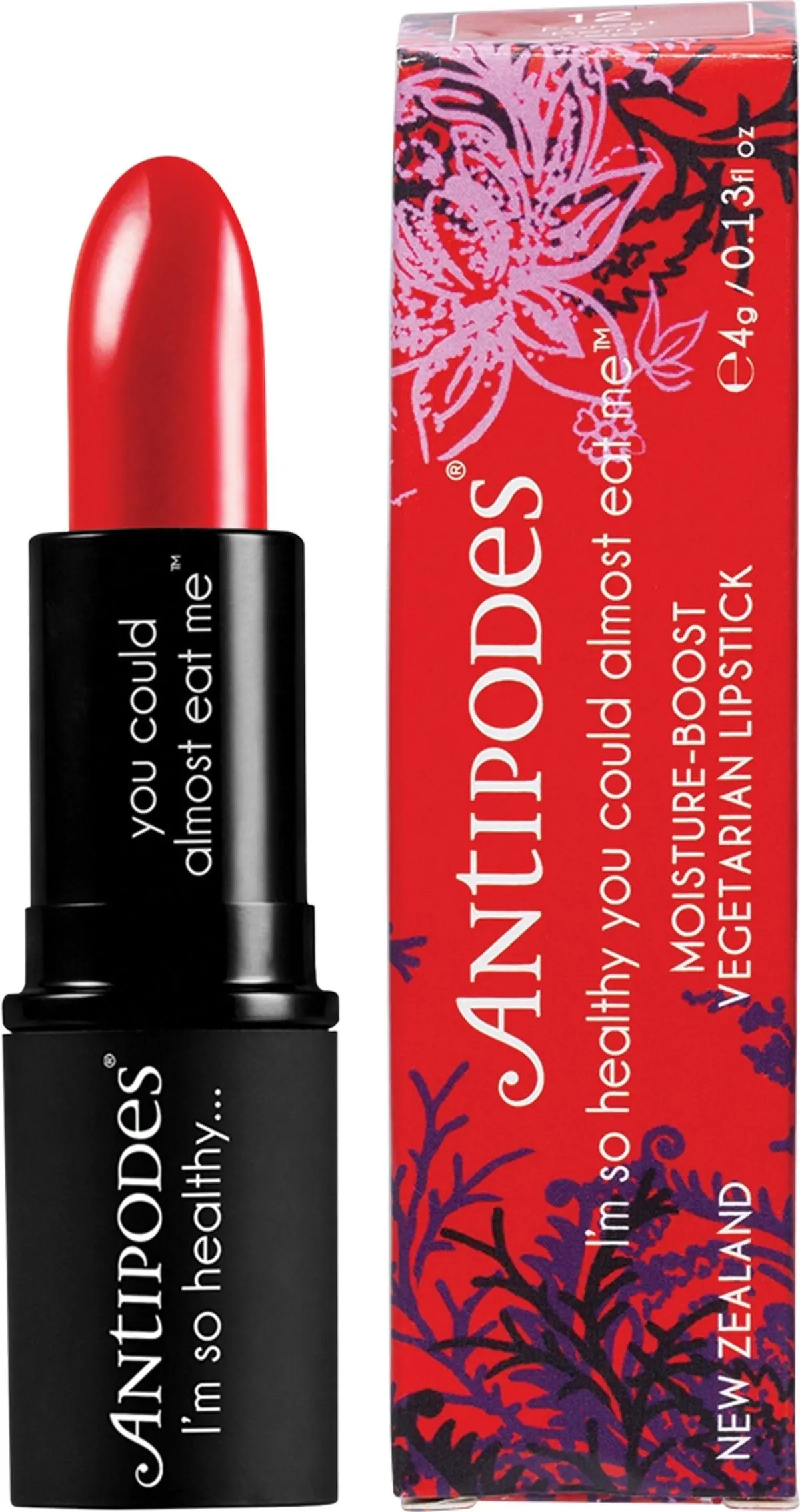 Antipodes Moisture-boost Natural Lipstick Forest Berry Red 4g