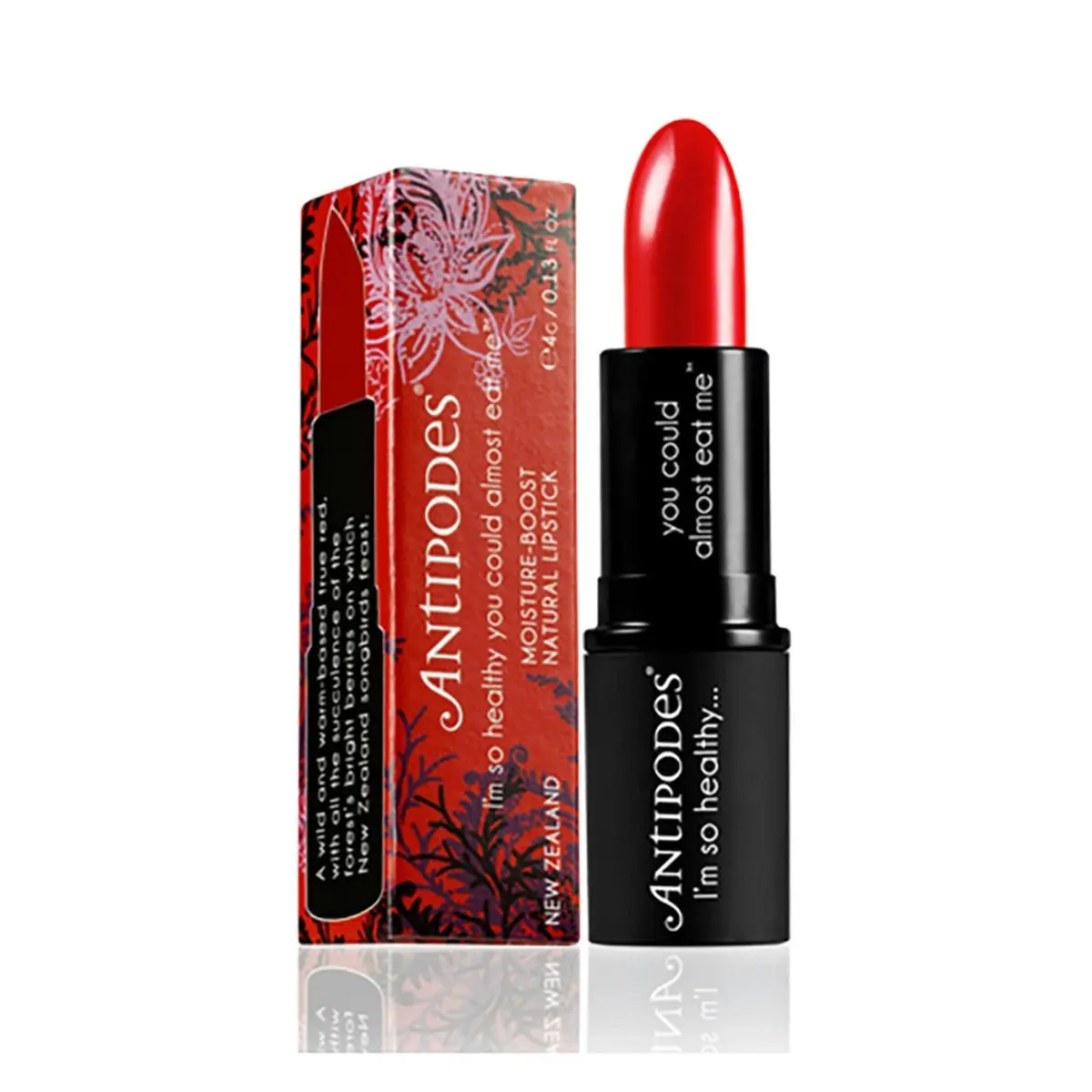 Antipodes Moisture-boost Natural Lipstick Forest Berry Red 4g