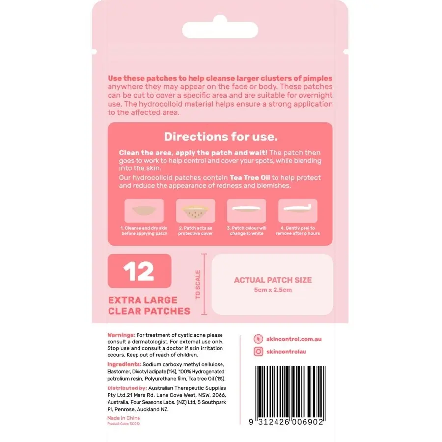 Skin Control Pimple Patch XL 12 Patches