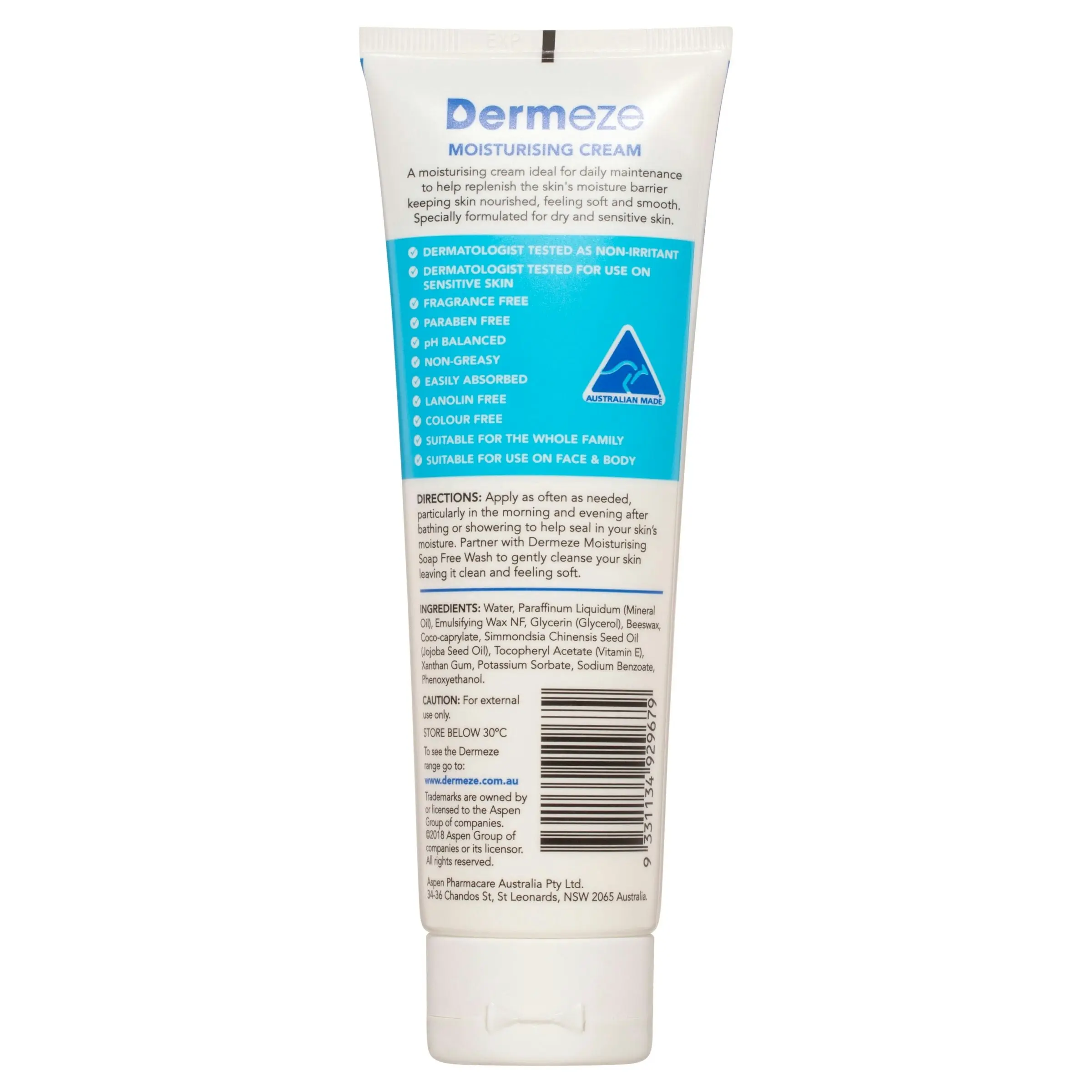 Dermeze Moisturising Cream 100g